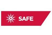A red rectangular logo with a white sunburst icon and the word 