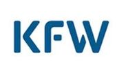 The blue logo of KfW, featuring the letters 