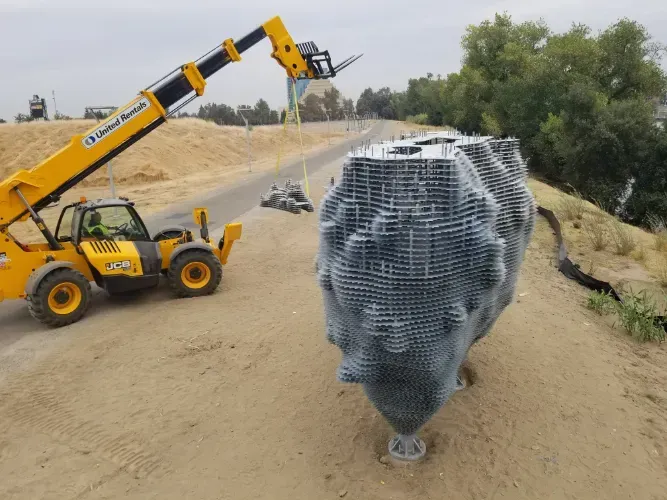 A yellow forklift with the word jcb on it