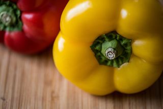 red and yellow peppers