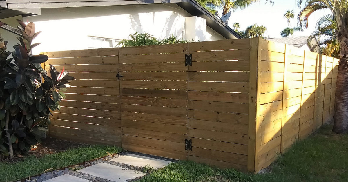 Tropical Fence Company Wood Fence Installation