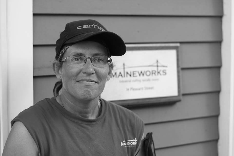 MaineWorks Female worker with ballcap