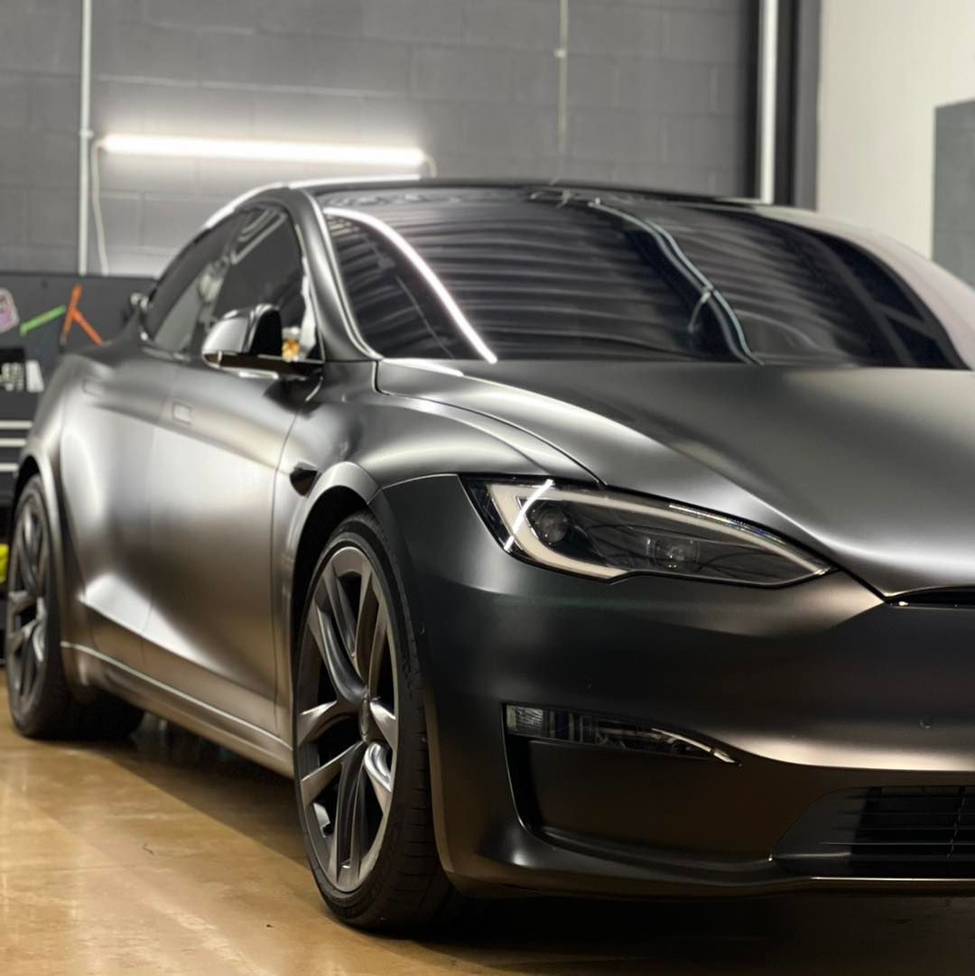 Stealth Mode: Matte Black Car Wraps for Austin Tesla Enthusiasts