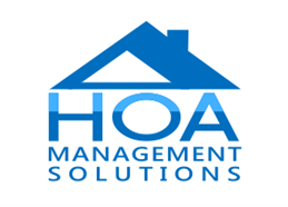 Blue logo with a house shape and the letters