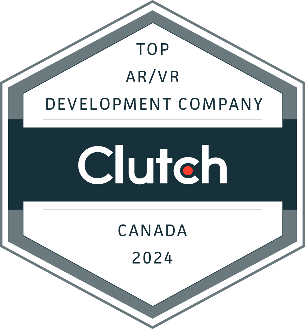 A logo for a top ar / vr development company in canada.