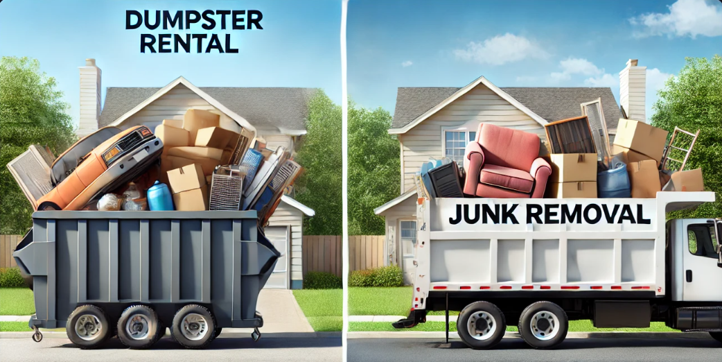 Dumpster Rental vs. Junk Removal header image