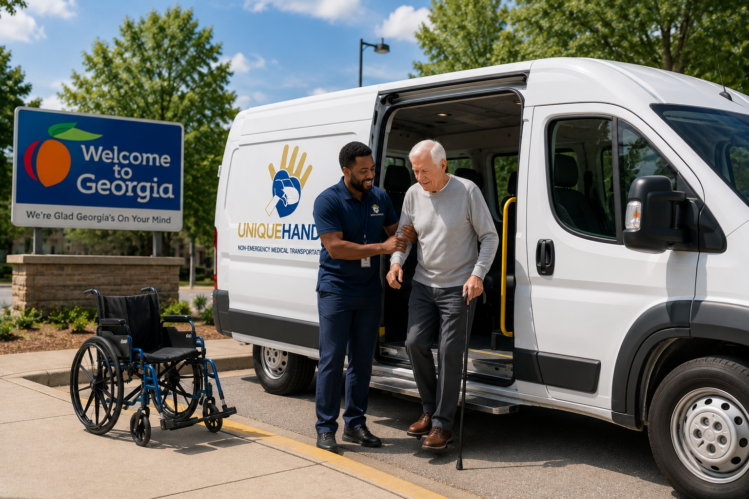 UniqueHands long-distance medical transportation traveling from Georgia to East Coast destinations