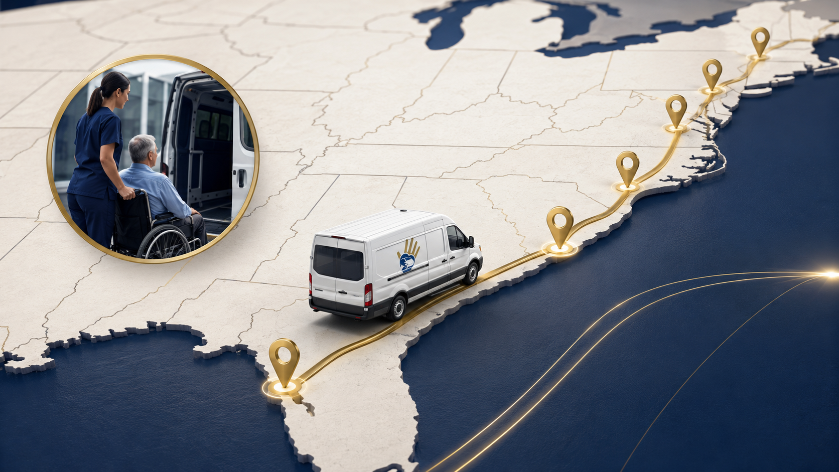 UniqueHands non-emergency medical transportation providing hospital discharge transportation from ho