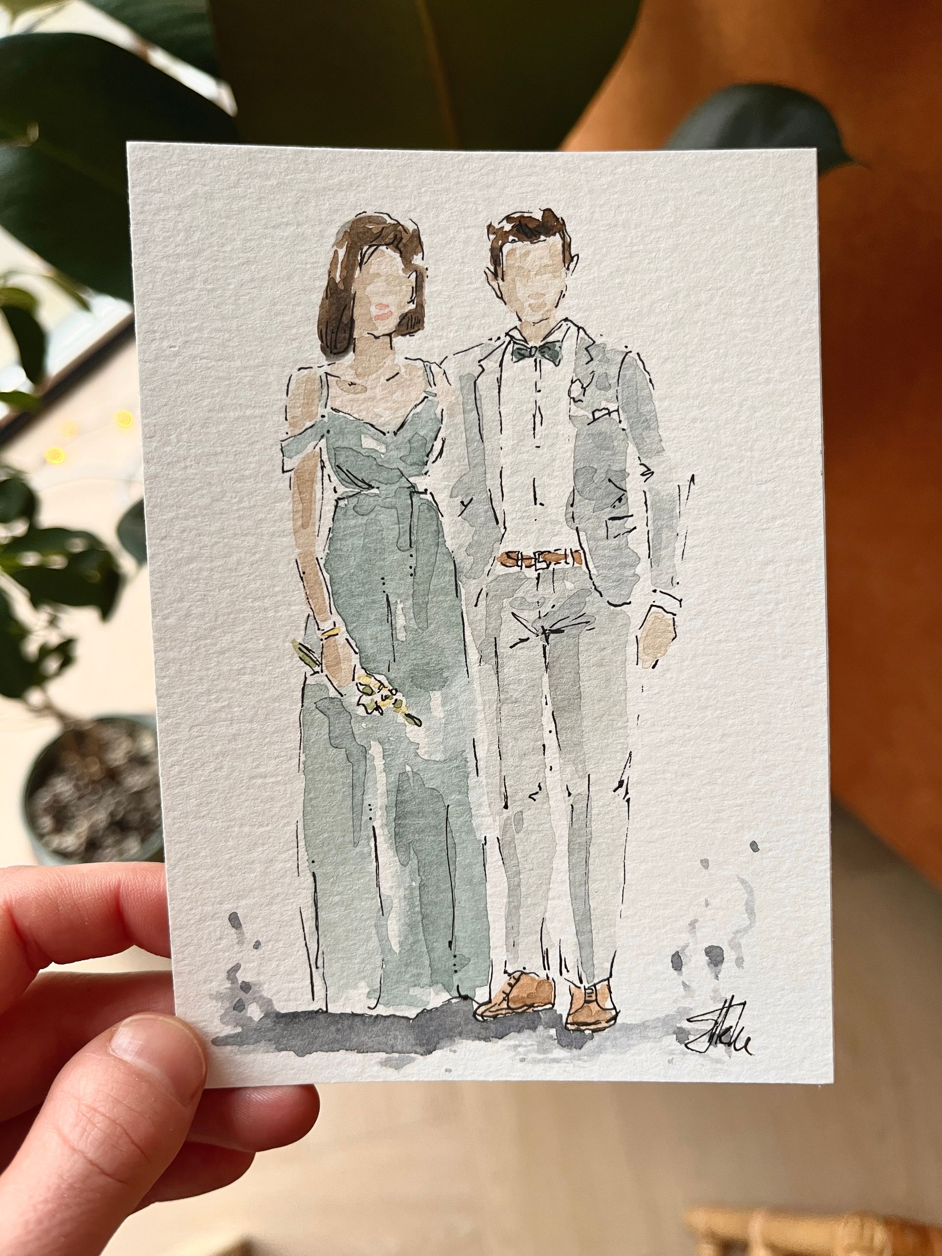 live illustratie van gasten op evenement