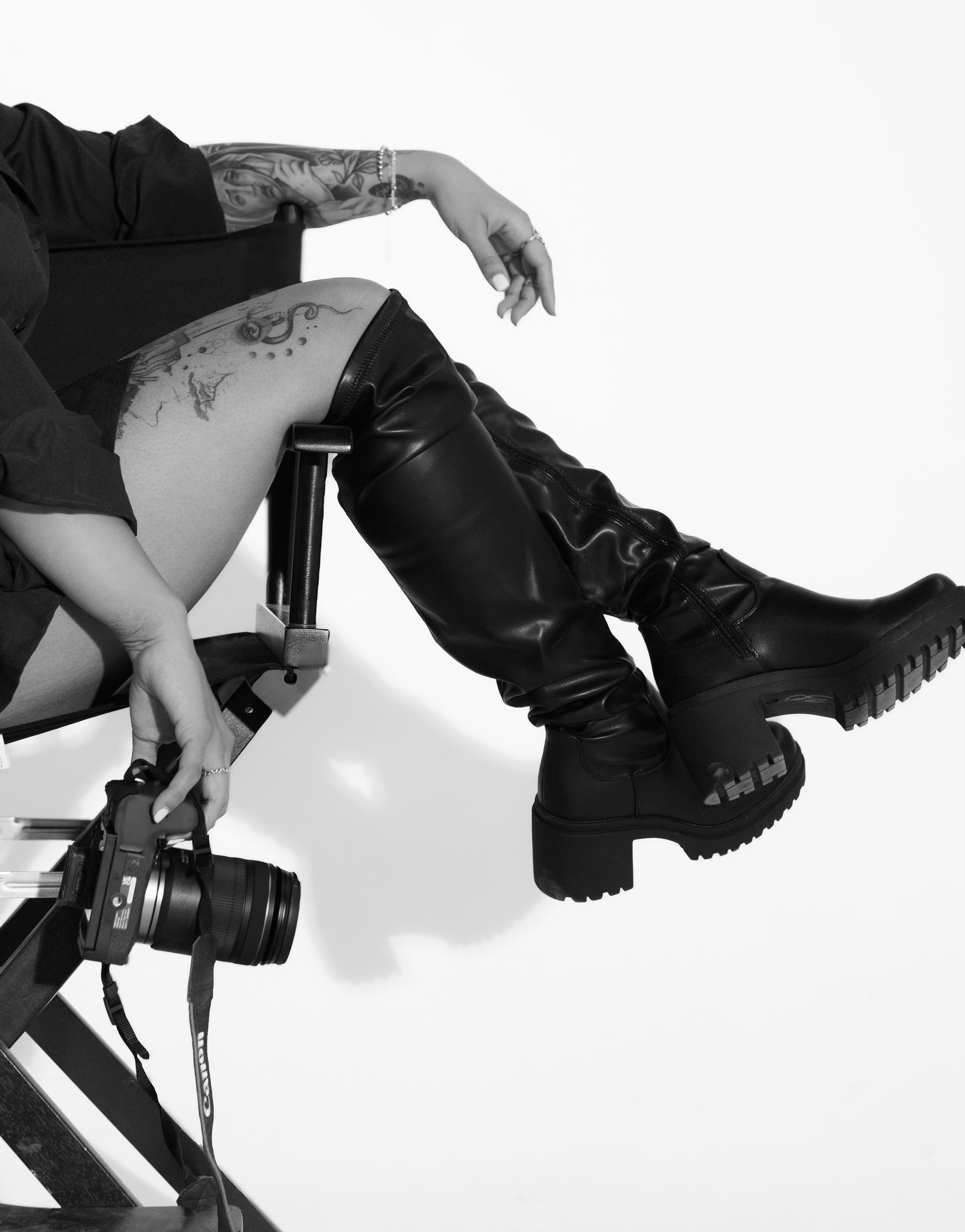 girl holding a camera