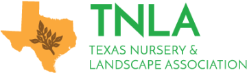 Logo of Texas Nursery & Landscape Association: Texas outline with plant, green