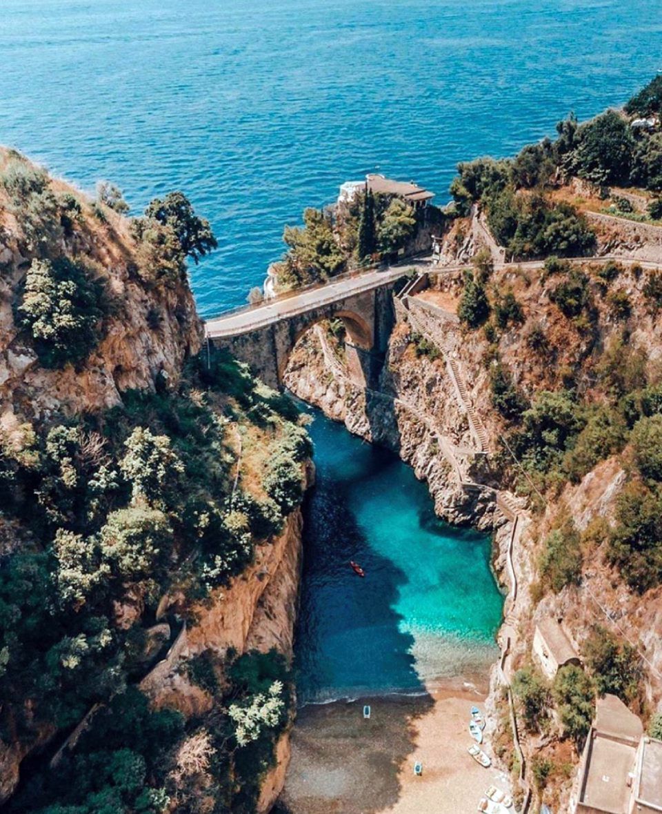 small beach among the rocks