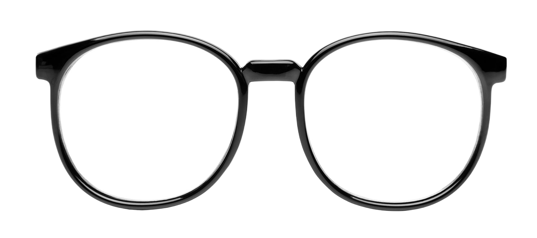 Black round eyeglasses. Black round eyeglasses.