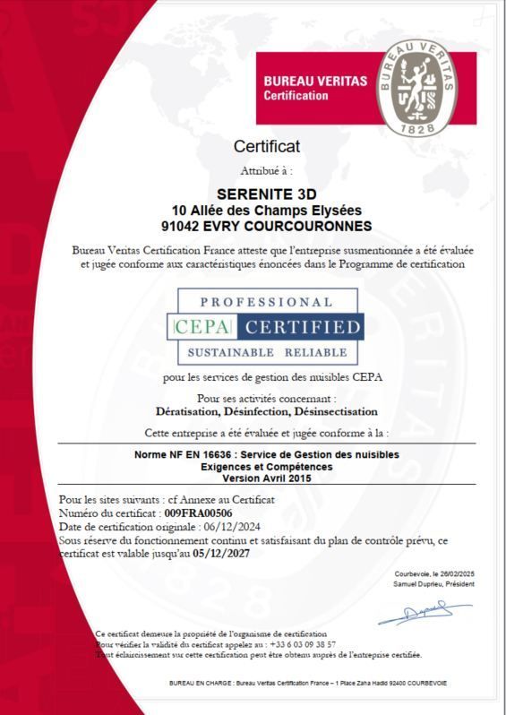 Certificat CEPA
