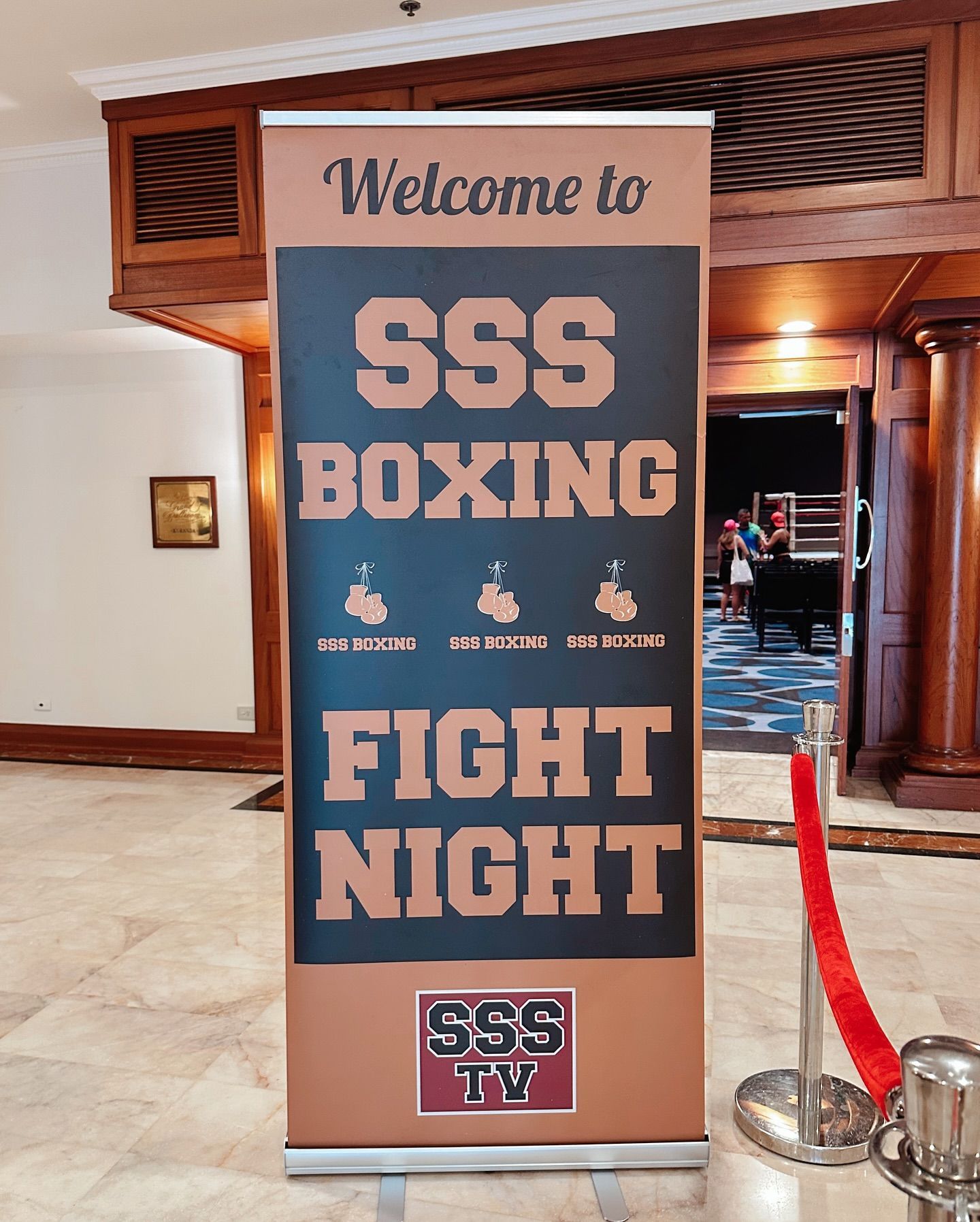 Sign for Sss Boxing Fight Night, Brown and Black Colors — Millard Signs in Portsmith, QLD