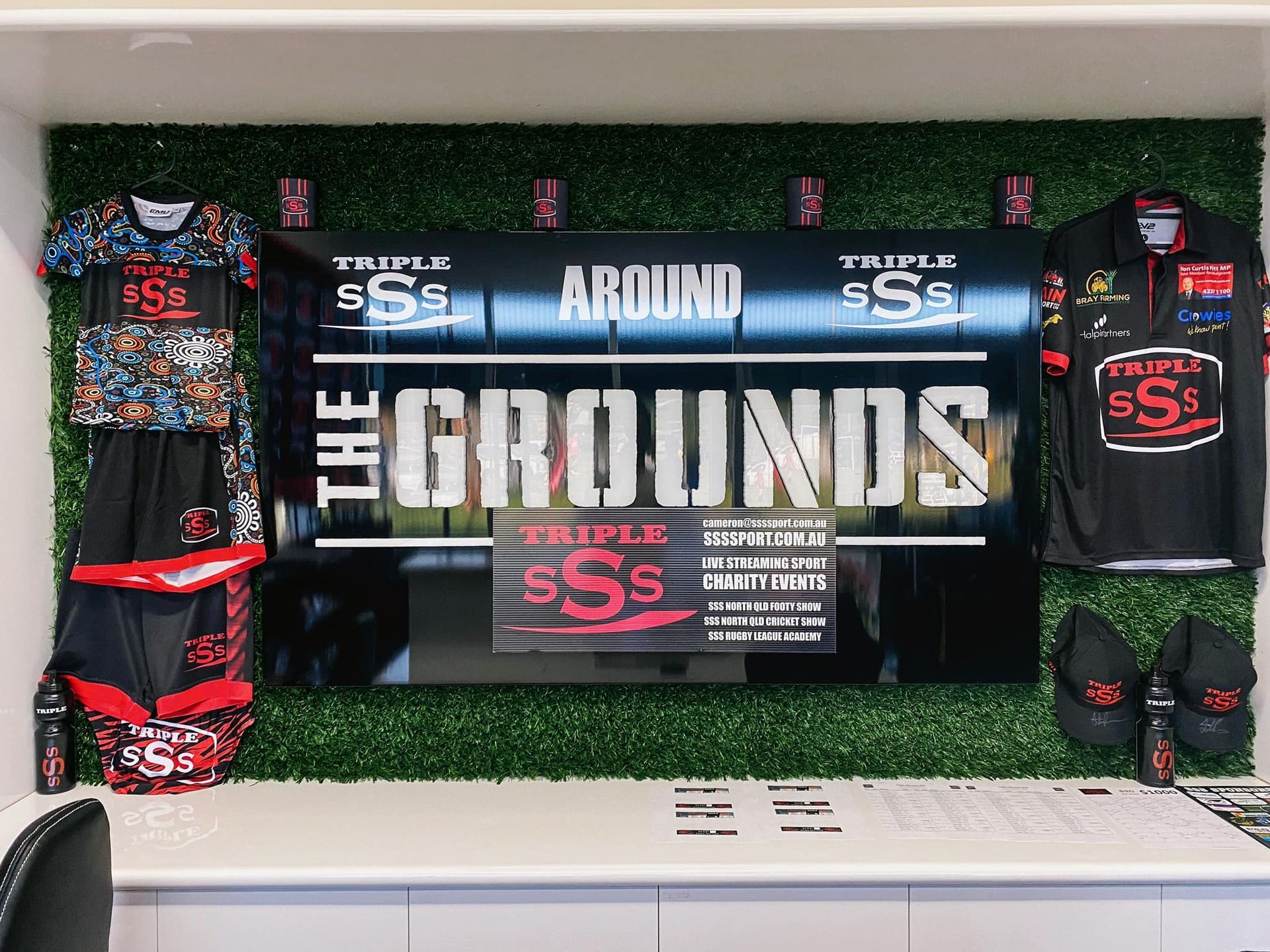 Display of Sports Apparel and Accessories — Millard Signs in Smithfield, QLD