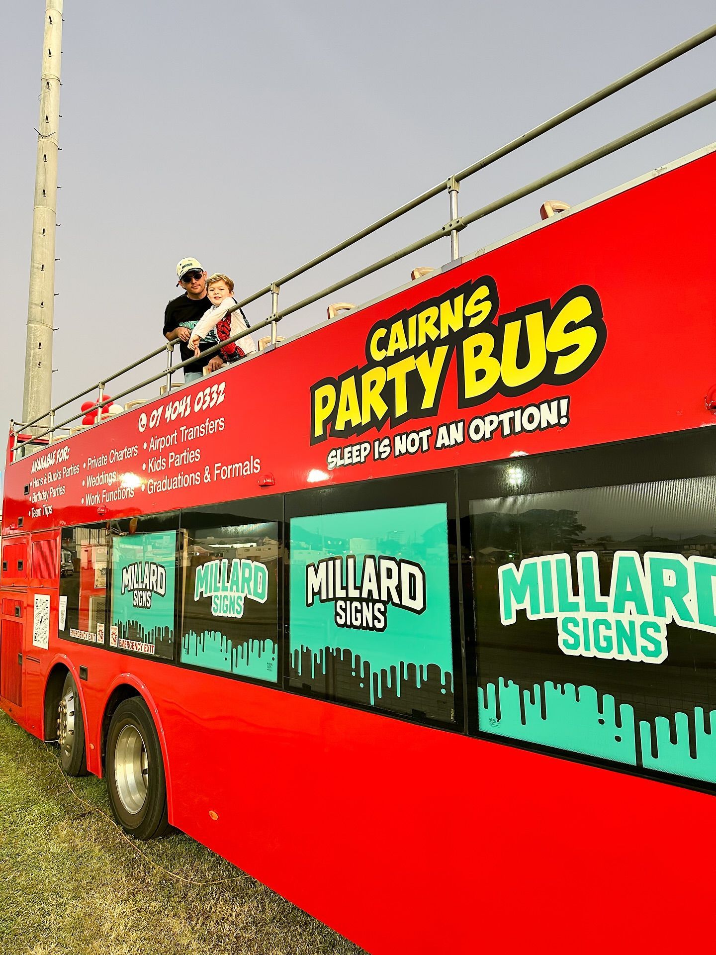 White Trailer With Black Detailing — Millard Signs in Portsmith, QLD