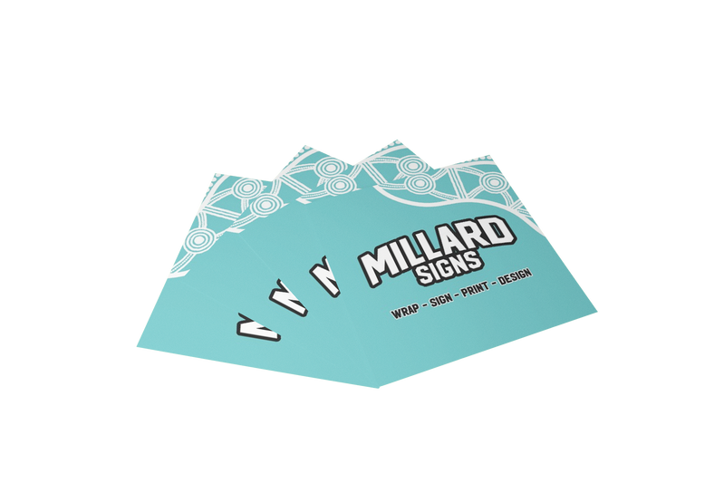 Teal Table Tent Advertising Millard Signs — Millard Signs in Portsmith, QLD