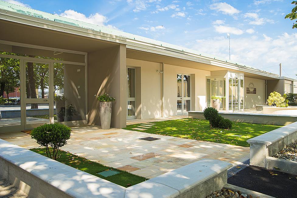 Giardino interno  della Casa del Commiato Il Giardino