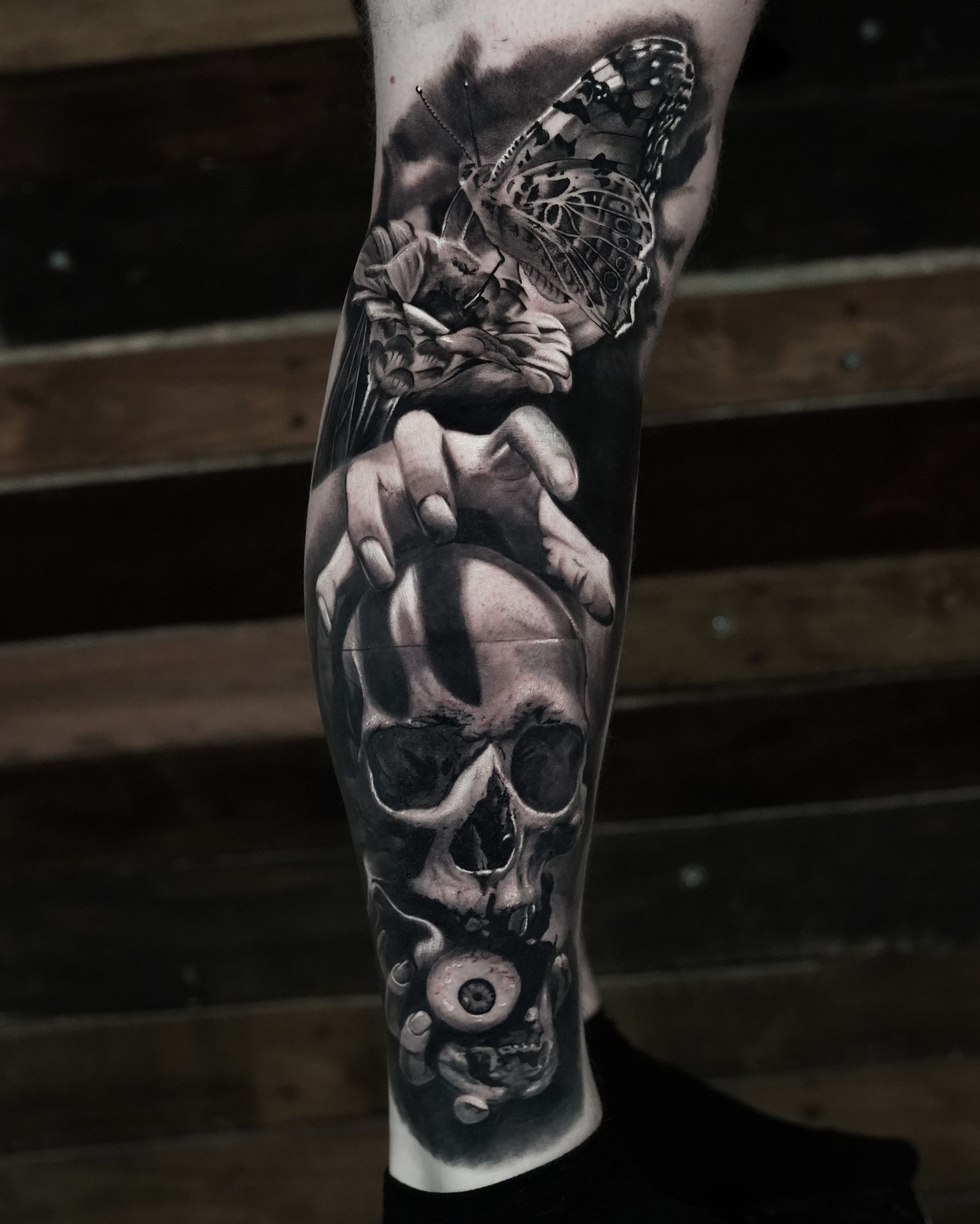best black & grey realism tattoo london