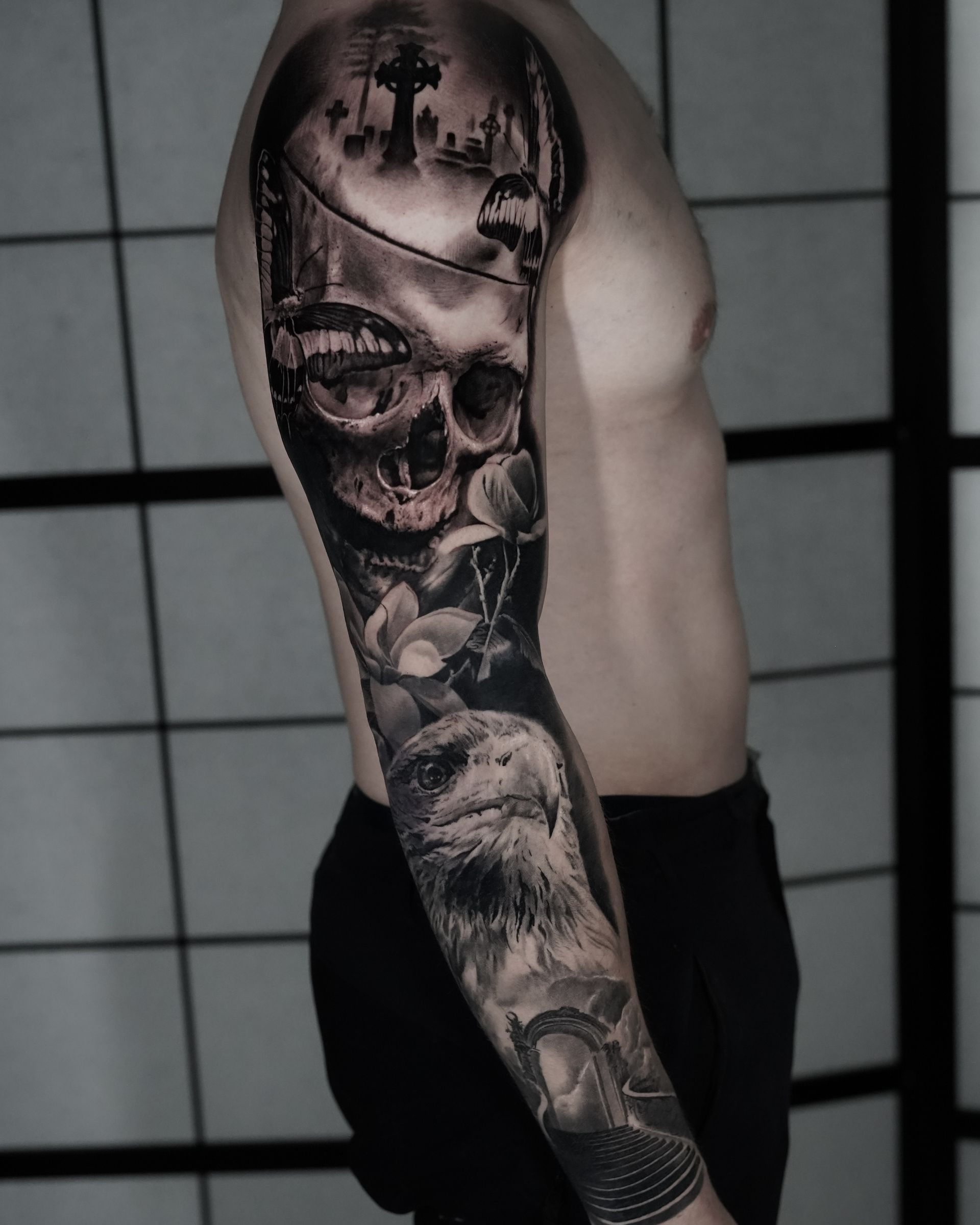 black and grey realism tattoo shops camden