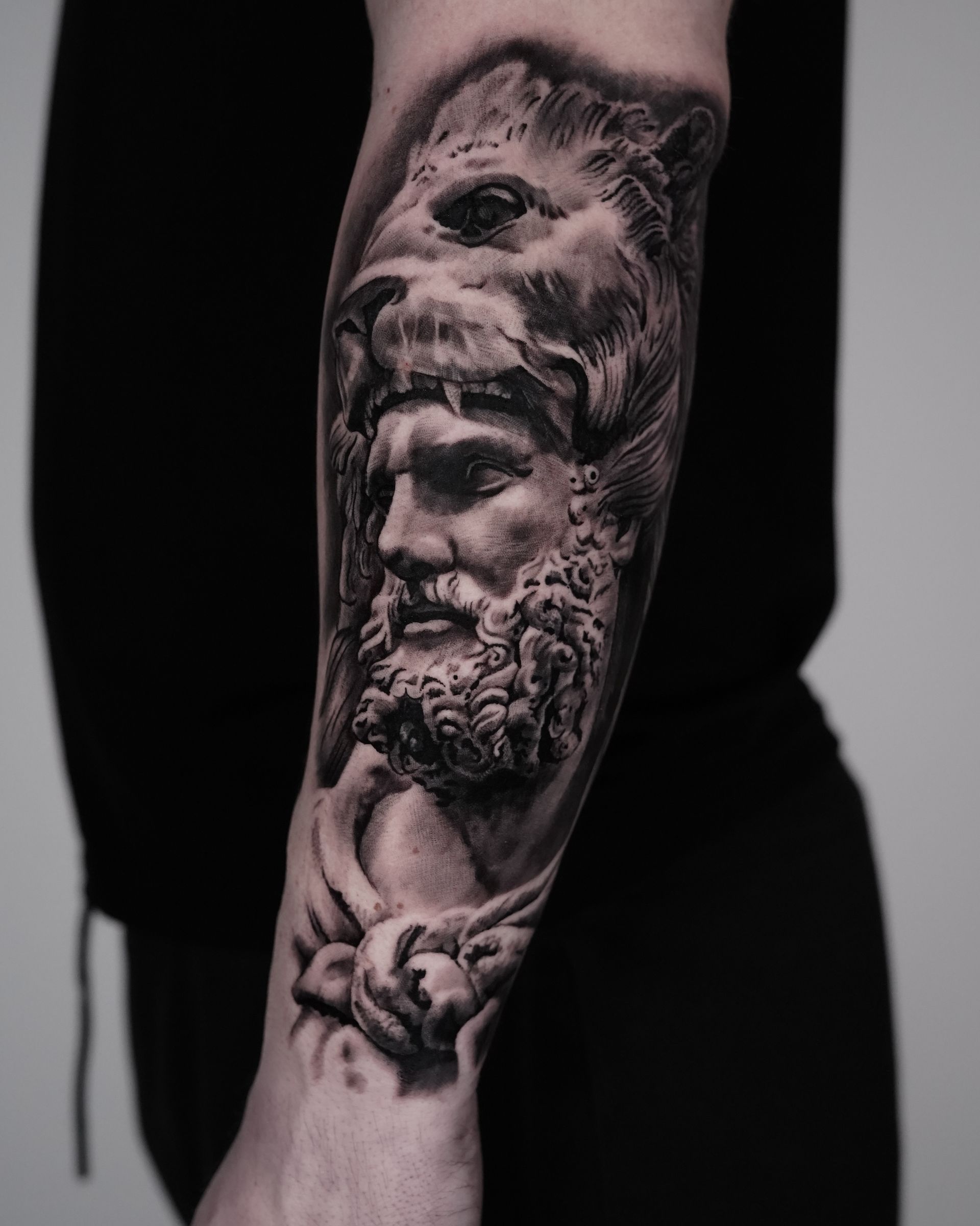 black and grey realism tattoo shops london