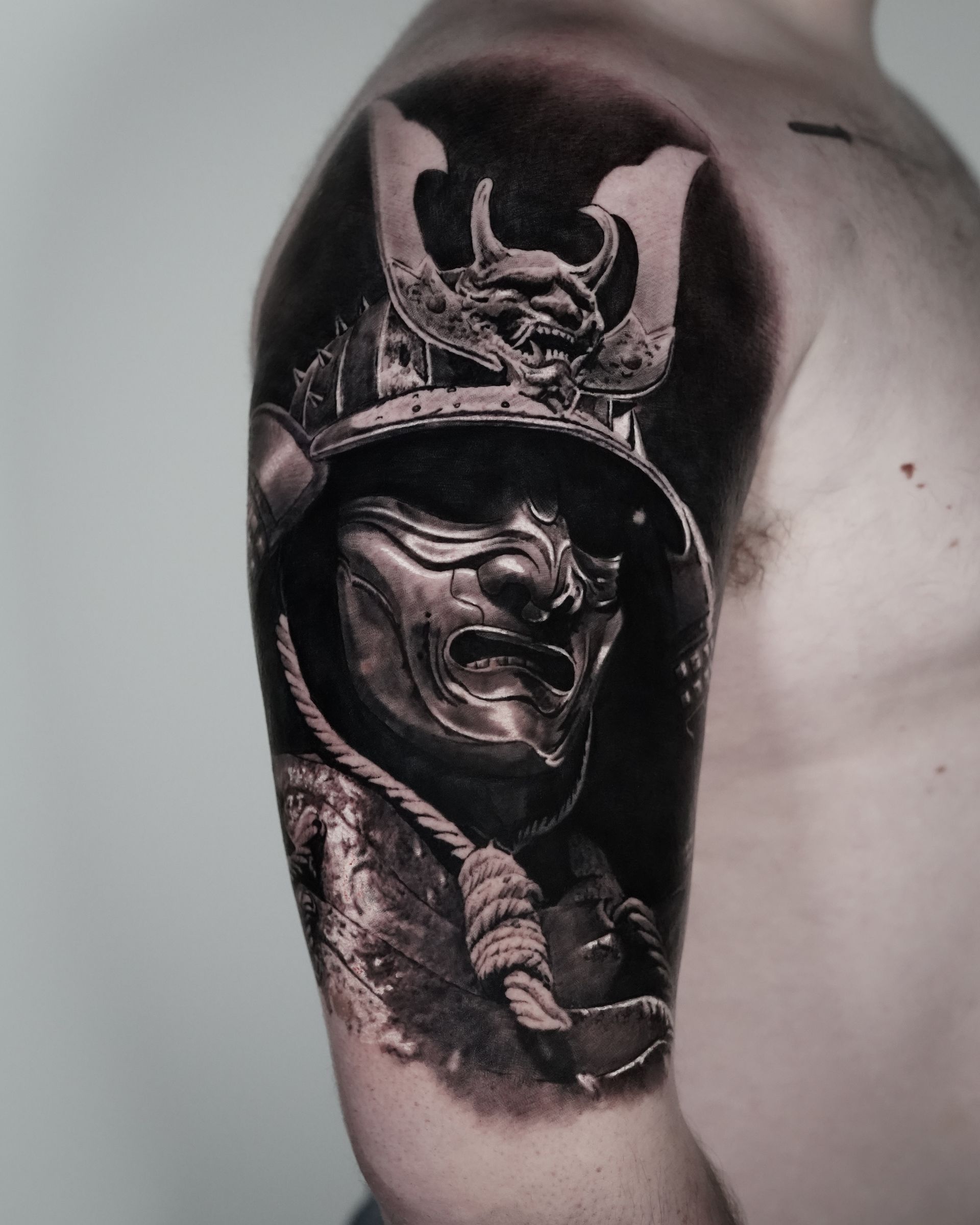 black and grey realism script tattoo camden town