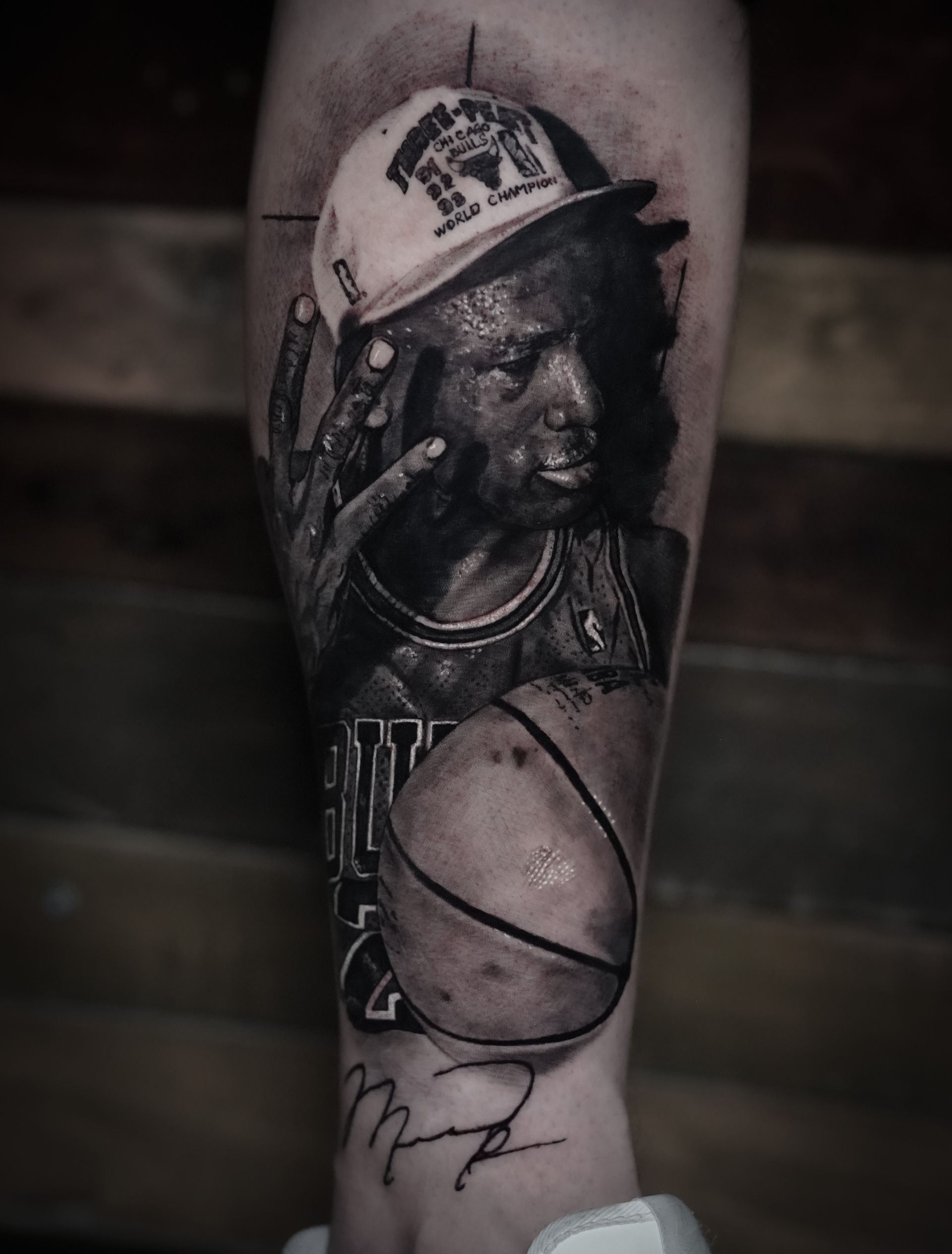 black and grey realism tattoo consultation london