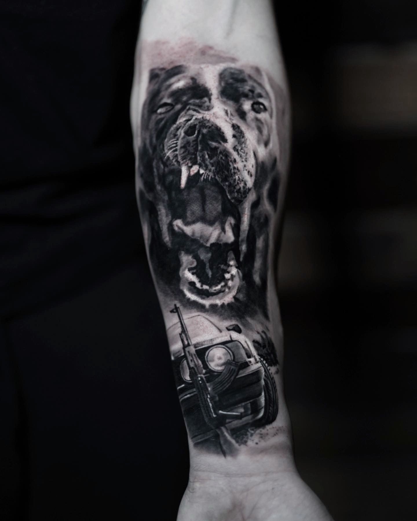 top black and grey realism tattooists northwood