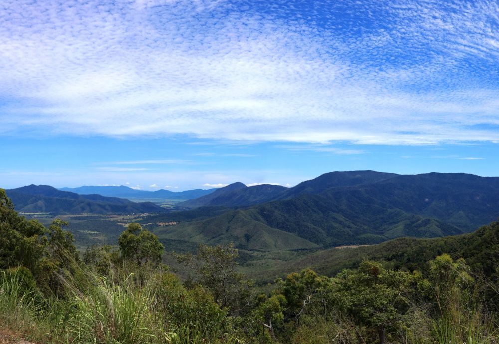 A View Of A Valley Surrounded By Mountains And Trees On A Sunny Day — Canine Training School In Gordonvale, QLD