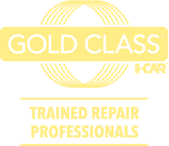 A gold class trained repair professionals logo on a white background.