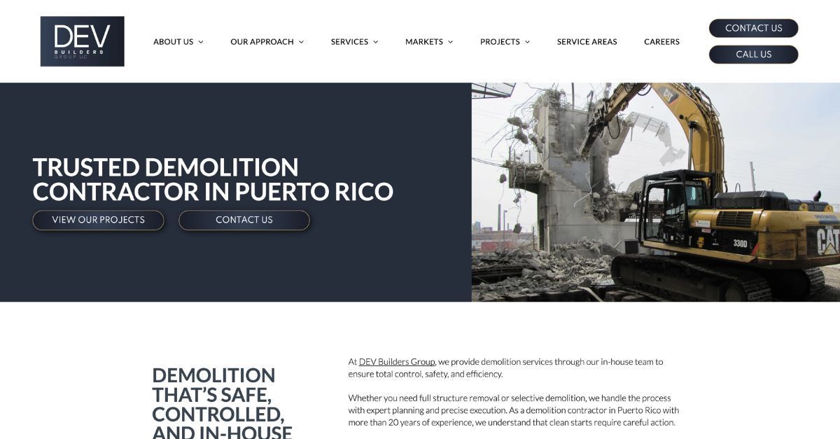 Demolition Contractor in Puerto Rico | DEV Builders