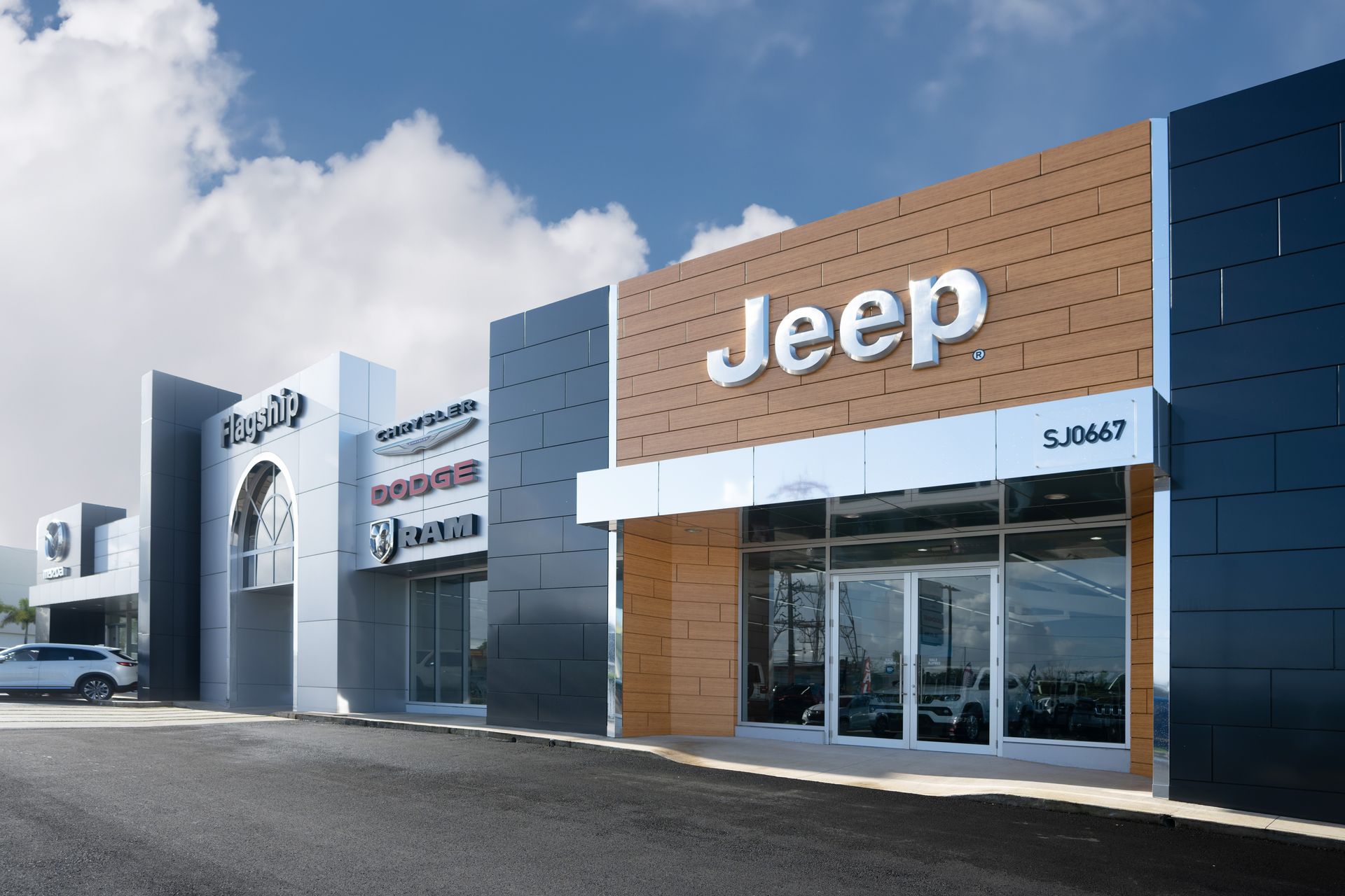 A Flagship Jeep Chrysler showroom designed and built by DEV Builders