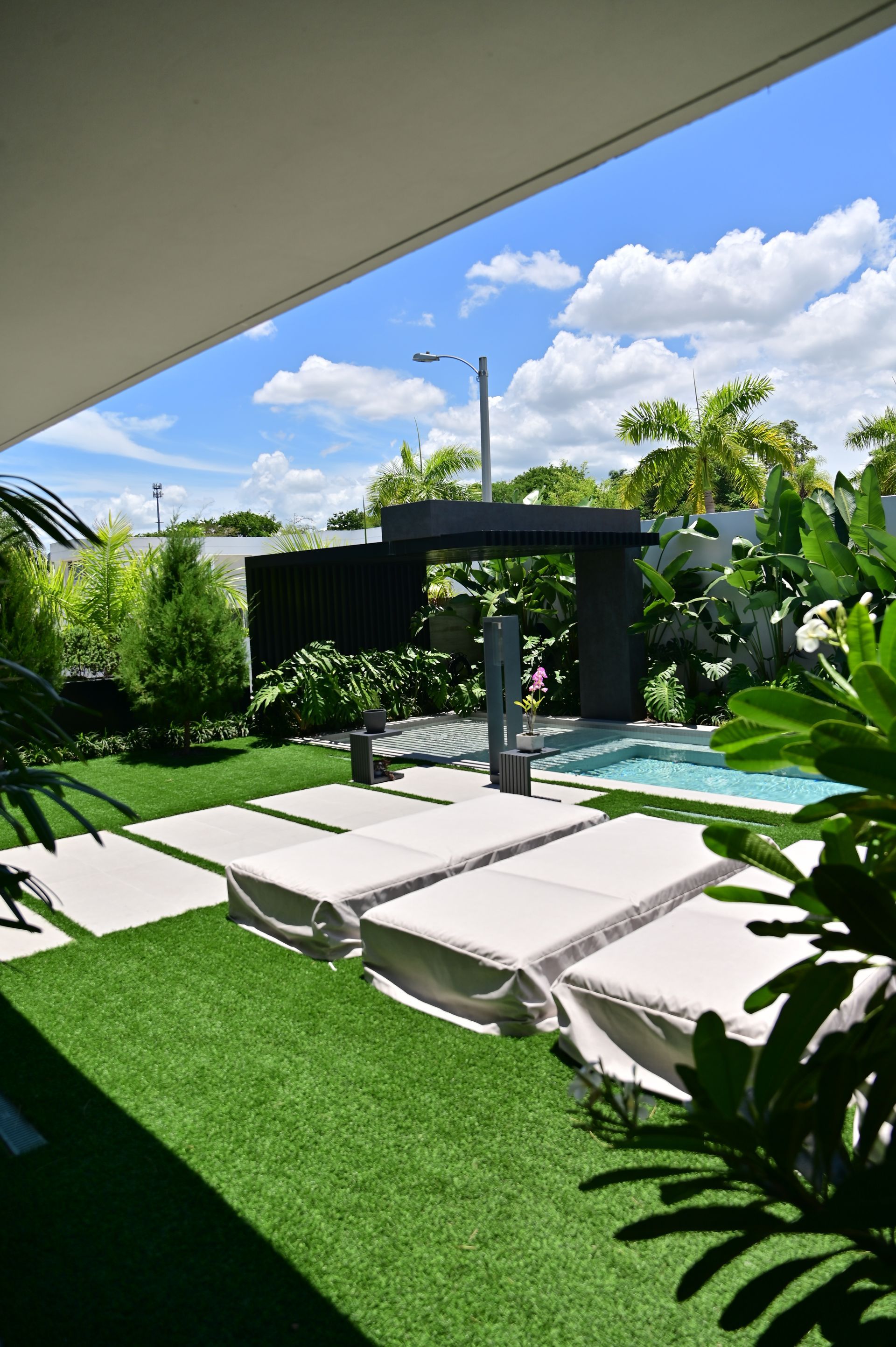 A large exterior room built by DEV Builders Group