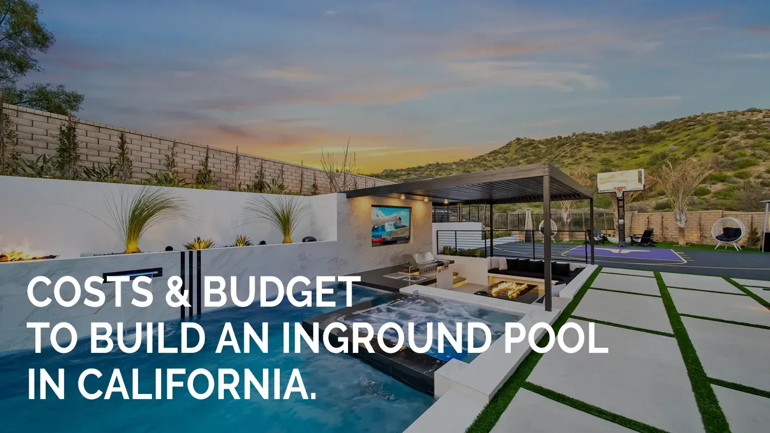 Costs to build an inground pool in California.