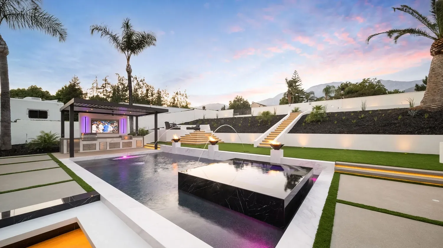 Luxury pool construction in California