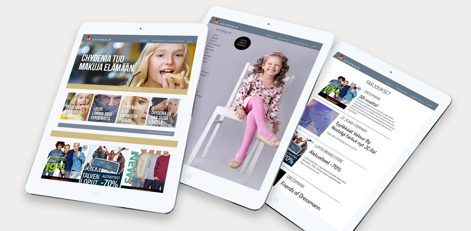 Chydenia, verkkosivut