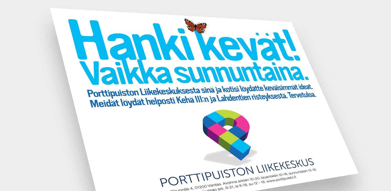 Porttipuisto, ilmoitus