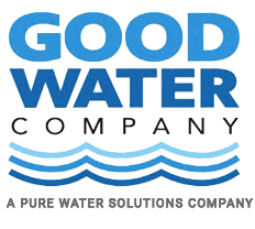 The logo for the good water company is a pure water solutions company.