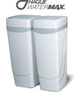 Two hague watermax containers are sitting next to each other