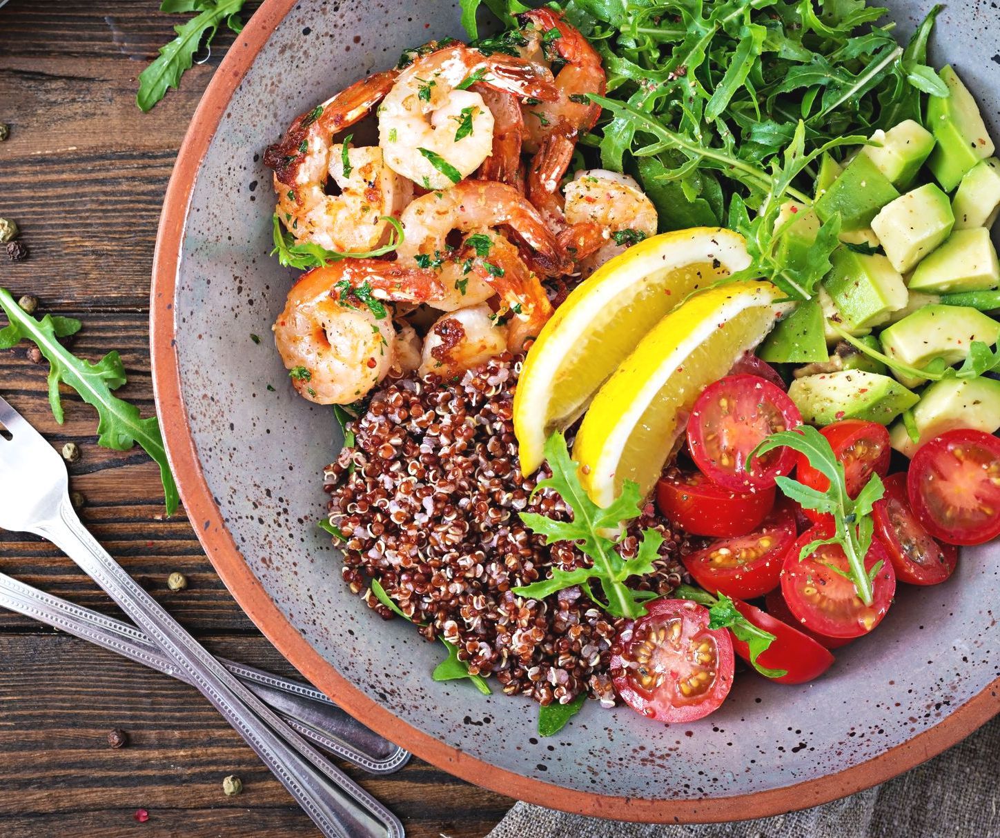 Healthy Shrimp Buddha Bowl