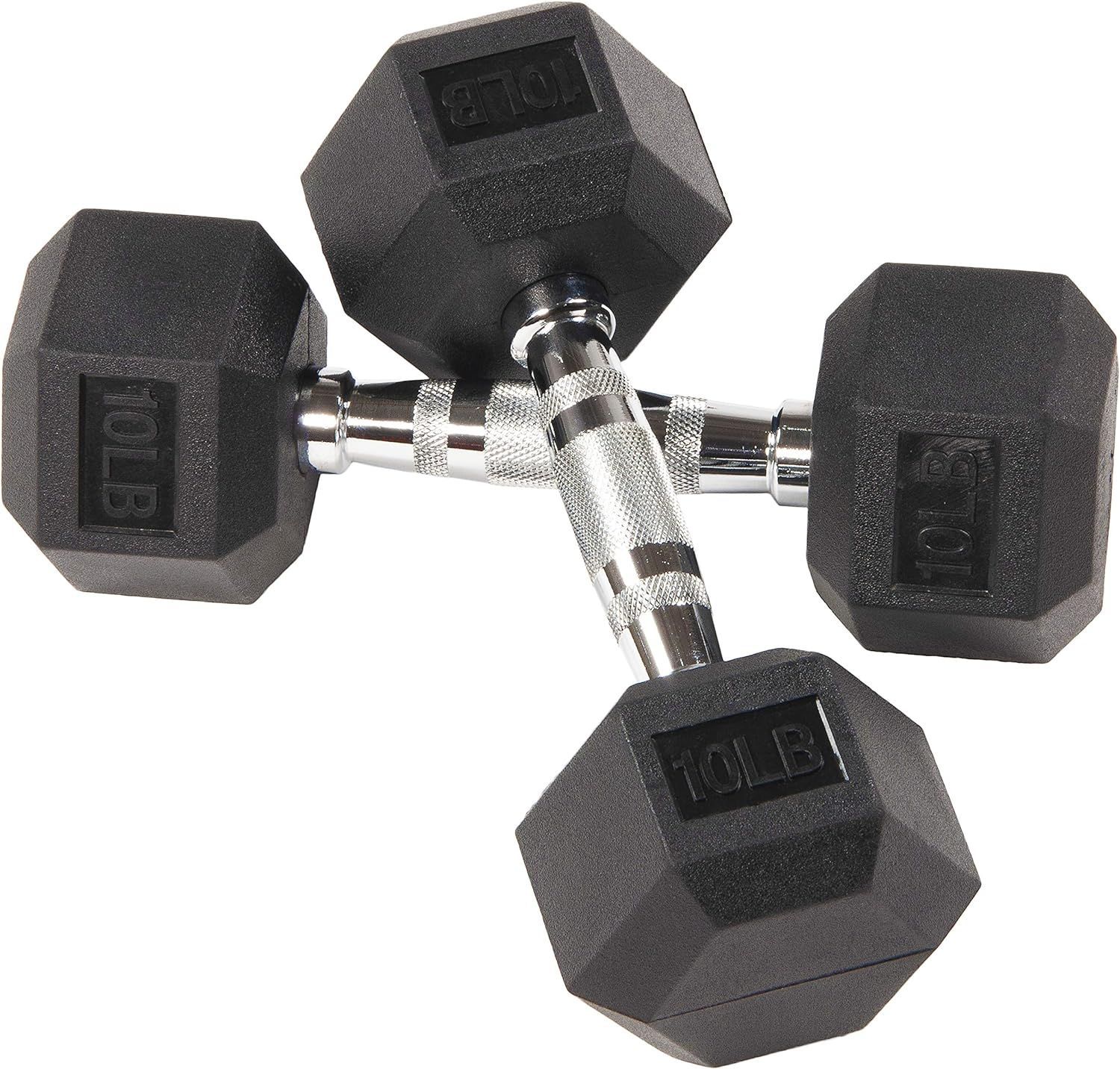 Rubber Encased Hex Dumbbells