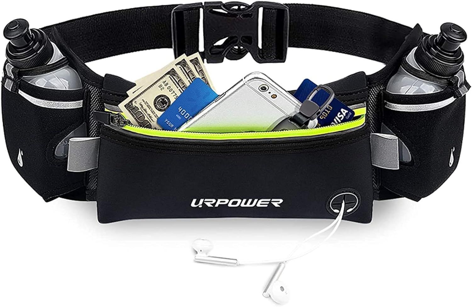 URPOWER Running Belt with Water Bottles