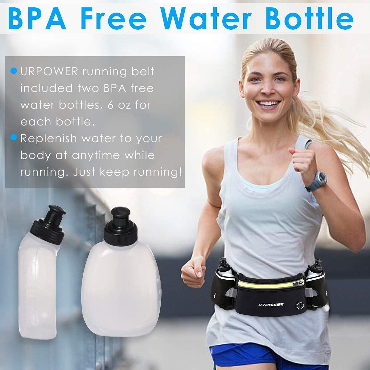 URPOWER Running Belt with Water Bottles