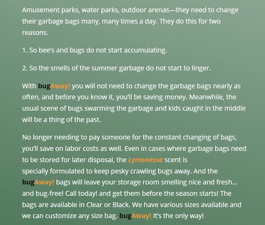 Industrial Trash Bags Buchanan, NY Bugaway Brands INC