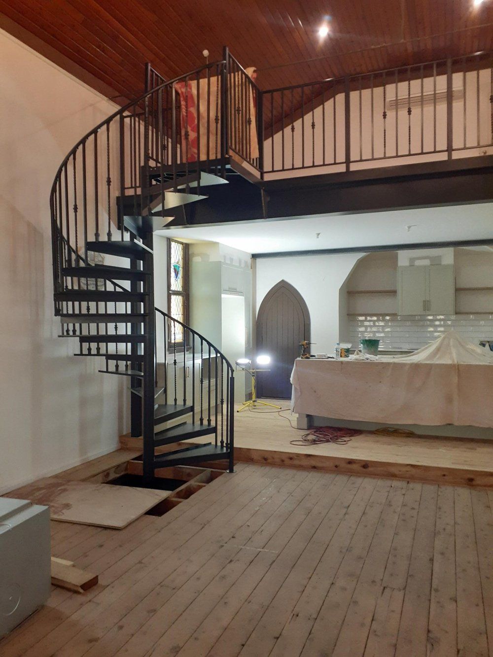 Spiral Metal Stairs — Narrandera, NSW — W Clark & Sons