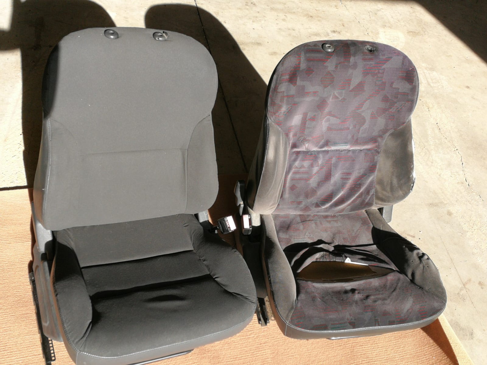 sedili auto dopo servizio di tappezzeria