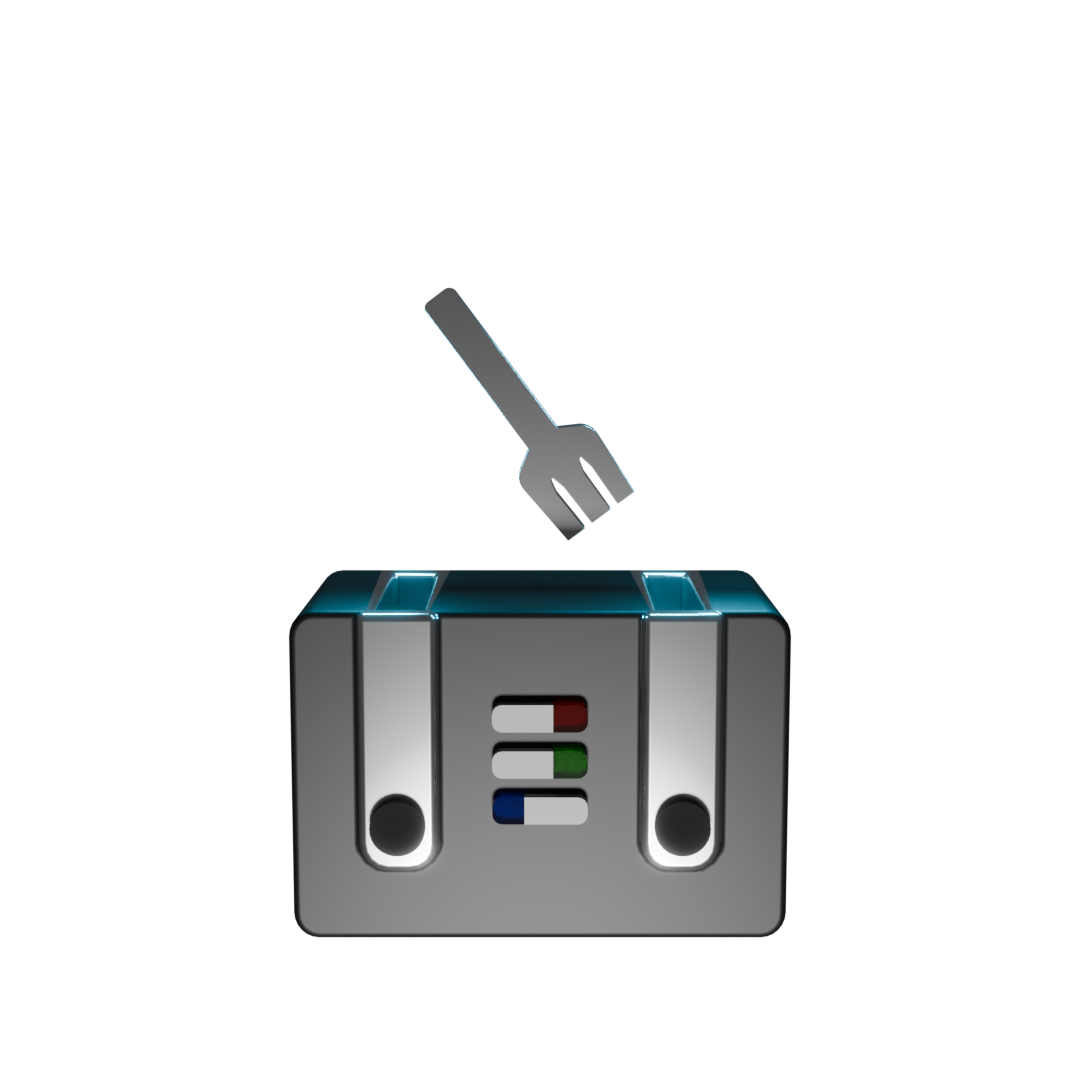 Fork Plus Toaster Logo