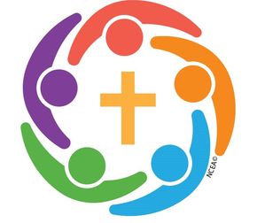 Five students smiling on the playground during recess