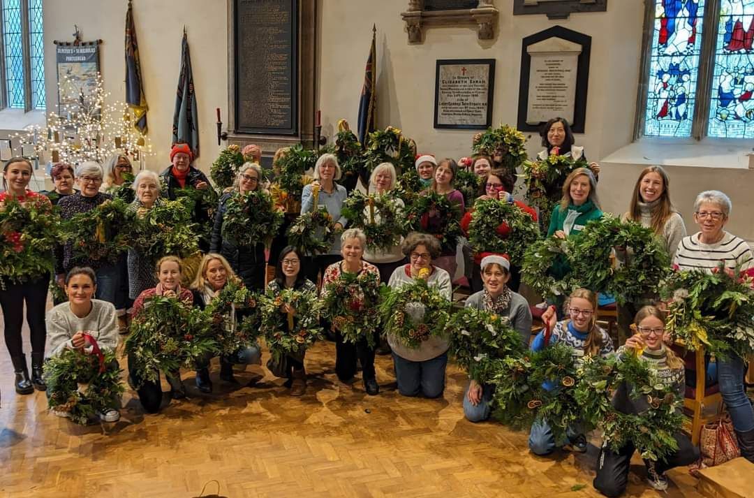Church family wreath-making morning at St Peter's Church